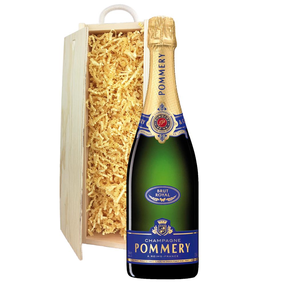 Pommery Brut Royal Champagne 75cl In Pine Gift Box